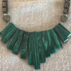 Beautiful Green Marbled Necklace.